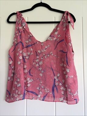 Floral Tie-Strap Pink Camisole